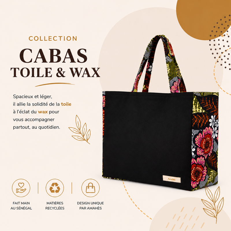 Cabas toile & wax