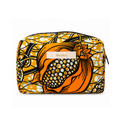Trousse avec fermeture éclair - Wax moutarde fruit exotique - amahes